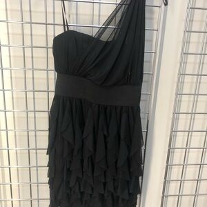 Elegant Black One-Shoulder Dress